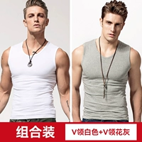 V-образный вырез White + V-образный цветок серого цвета (T102)