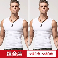 Белый, V-образный вырез