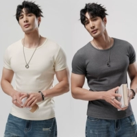 Абрикос + темно -серый [T2501 модернизированный хлопок Combed]