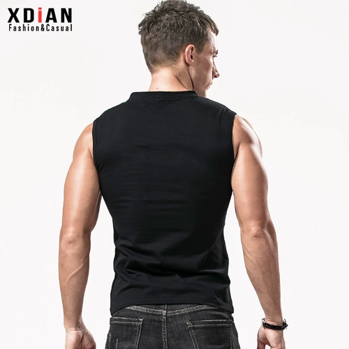 Спортивный жилет для спортзала, летняя футболка без рукавов, V-образный вырез, облегающий крой, в обтяжку