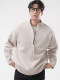 Continued curling design, light luxury autumn new men's retro lazy loose warm stand-up collar sweater cardigan