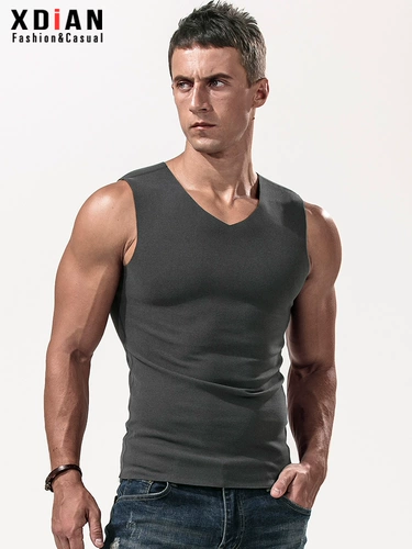 Мужской удерживающий тепло жилет, бархатный демисезонный лебедь без рукавов, увеличенная толщина, в обтяжку, Германия