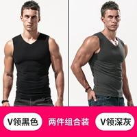 Черный, V-образный вырез