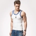 Tiếp tục của nam giới vest mồ hôi vest của nam giới thể dục thể thao phù hợp chặt chẽ đáy sọc vest nam áo Hàn Quốc phiên bản của thủy triều Lót