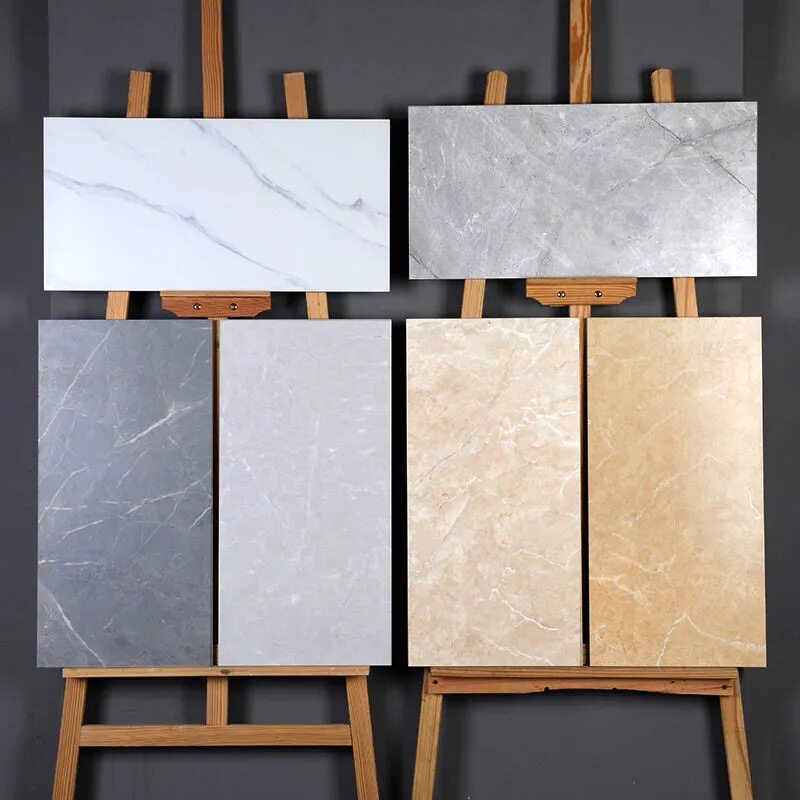 Gray tiles kitchen powder room wall tiles 300x600 antique tiles balcony floor tiles toilet non-slip cement tiles