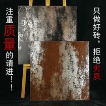 Foshan brand rust brick 600x600 Hotel KTV living room non-slip guest wear-resistant ceramic tile Metal glazed brick floor tile