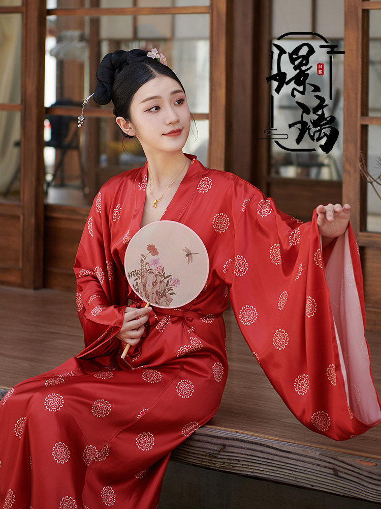 The Glazed Original Design China Wind Tang System Flowers Emulation Silk Home Clothing Pajamas Sleeping Robe and Han clothes bathrobe women's morning robes