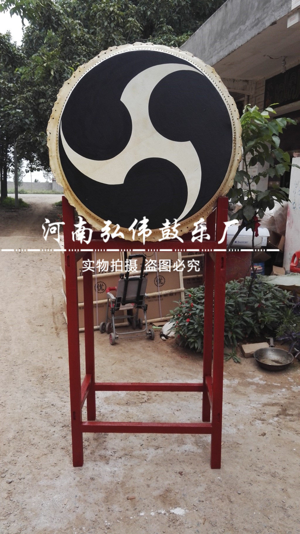 24 inch vertical drum Japanese drum roll edge drum war drum ornamental drum painted drum support custom