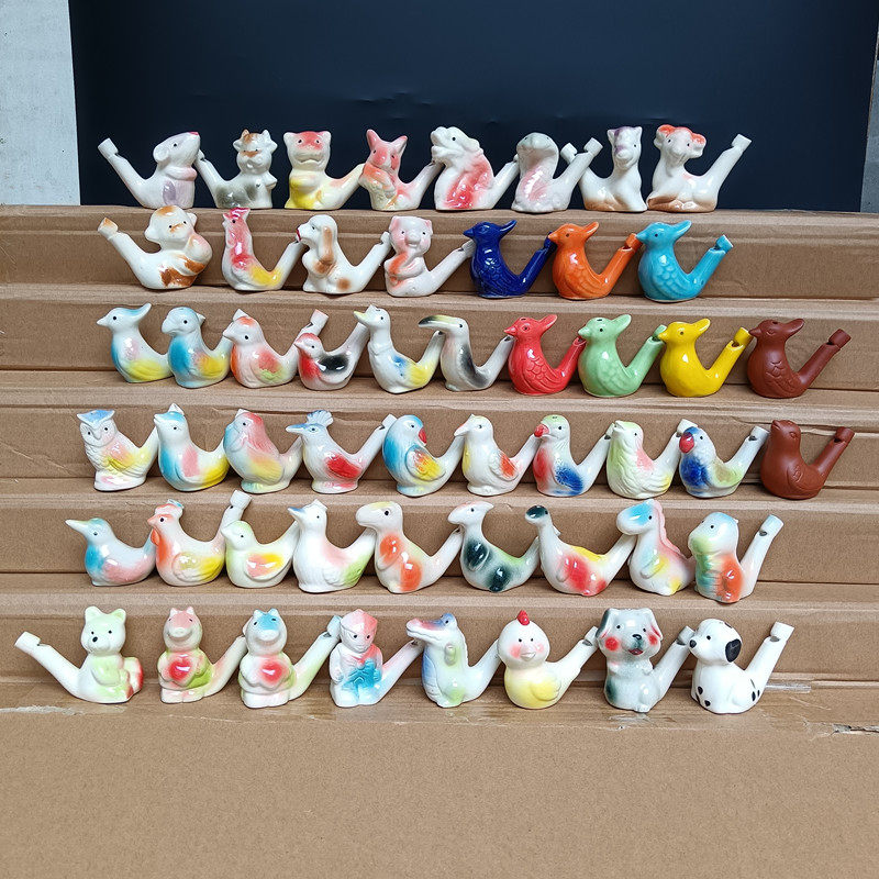 Creative Ceramics Zodiac Zodiac Water Birds Whistle Small Bird Whistleblowing Scenic Area Stalls Hot Selling Birds Chirping Children Toys Small Gifts