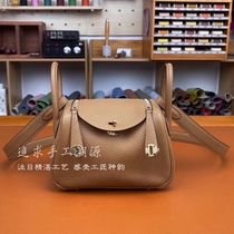 Fully handmade custom Lindi womens bag 30cm leather lychee pattern first layer tc cowhide single shoulder portable doctor bag 26cm