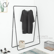 Simple clothing rack new wedding dress rack designer wrought iron hangers men and women clothing store display rack shelves