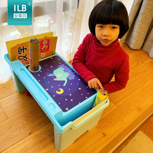 Ребенок учит стола ранних детей изучать маленькие настольные пластиковые студенты в написании стола, ленивые компьютерные столы, обеденный стол