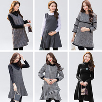 (Clearance Special) Pregnant Dress Shirt Spring and Autumn Fashion Loose Top Small Pregnant Women Autumn and Winter