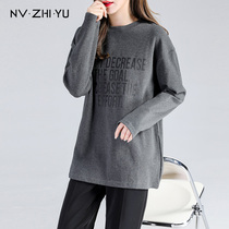 Pregnancy jacket for pregnancy jacket spring and fall 2022 new pregnant woman t-shirt large code loose long sleeve undershirt female spring dress
