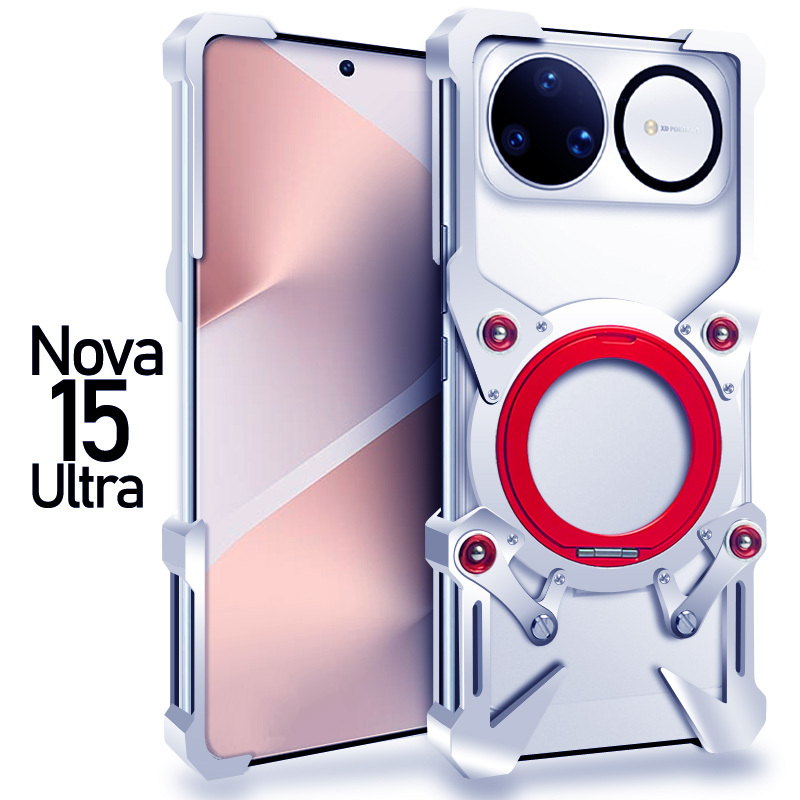 Suitable for Huawei Nova14 Phone Case 13 Protective Cover Aluminum Alloy Metal Frame Tough Skeleton 9Se Men's Model 15Pro Transformers Mecha 10I Personalized Nova12Ultra Star Edition