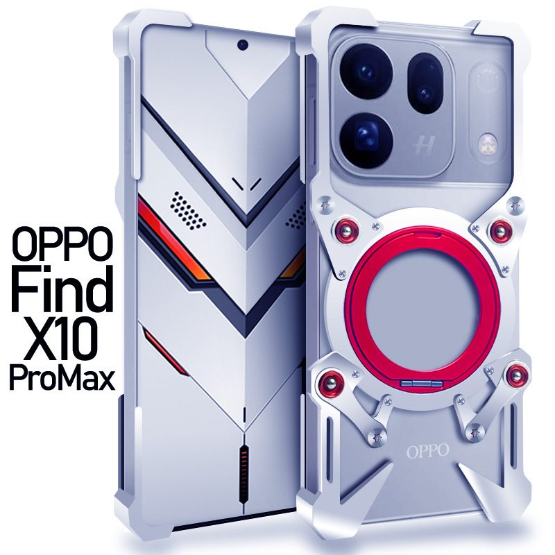 Suitable for Oppo Find X10Promax Phone Case X7 Original X9Ultra Protective Cover Aluminum Alloy Metal Edge Bold X9S Transformers Mecha Stylish New E Skeleton X8S+Ultra Suitable for Oppo Find X10Promax Phone Case X7 Original X9Ultra Protective Cover Aluminum Alloy Metal Edge Bold X9S Transformers Mecha Stylish New E Skeleton X8S+Ultra