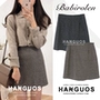 Hàn Quốc chic port gió retro eo cao là váy len mỏng học sinh mùa thu và mùa đông hoang dã một từ váy túi hông váy chân váy len đuôi cá