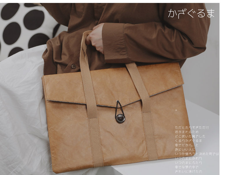 Lightweight Double-Layer Dupont Paper Suitable for Apple Laptop Bag, MacBook 13.3 Inch, 13.6 Inch Inner Sleeve, Air 13/Pro 14 Protective Case, 15.4 Inch, 16 Inch Storage Bag, Kraft Paper