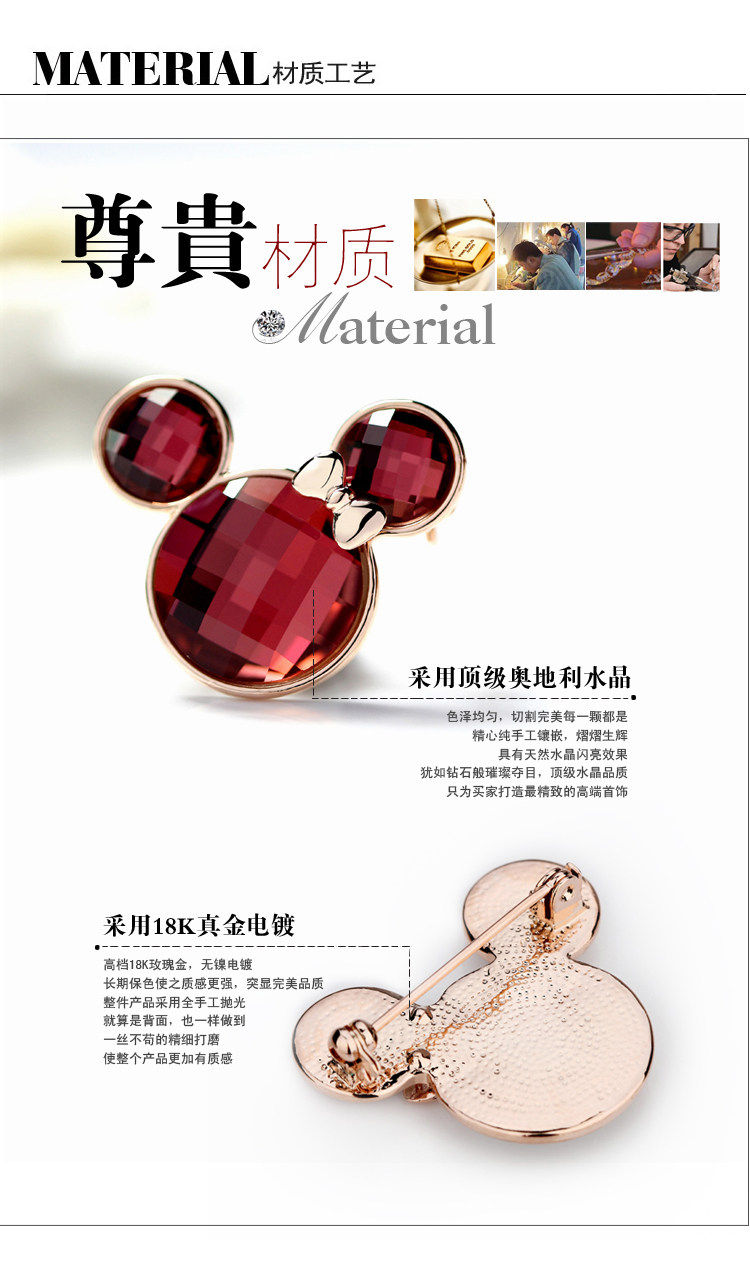 Broche femme CAROMAY en cristal artificiel - Ref 1172793 Image 32