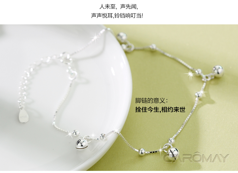 Chaine de cheville Femme CAROMAY    en Argenterie - Ref 3101535 Image 8