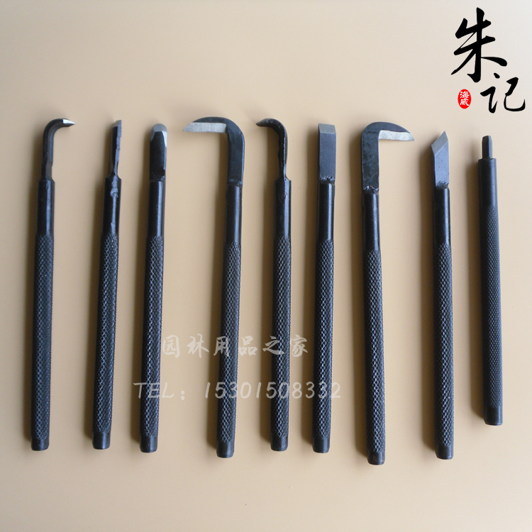 Zhuji Bonsai tools Forging carving knife Non-slip handle Relic production silk carving tools Pick knife Drawing knife Carving knife