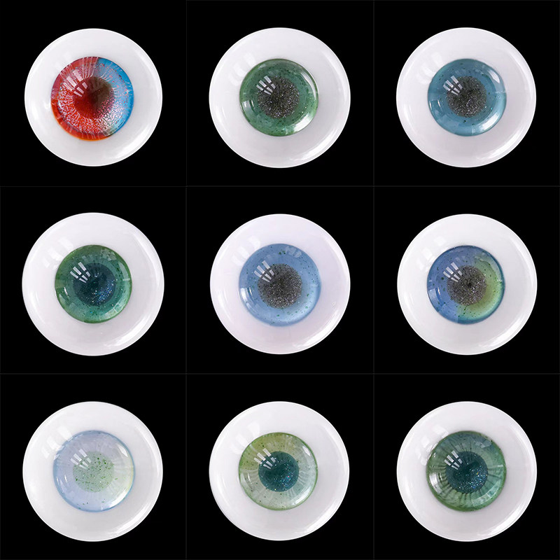 BJD/SD Glass Doll Eye Lucky Bag - 3mm, 4mm, 6mm Radial Pattern Glitter Gold Sand Pupils Product view