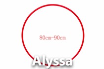 Alyssa Professional Rhythmic Gymnastics Ring-Red Size Note 80 85 90cm when taking photos Non-refundable