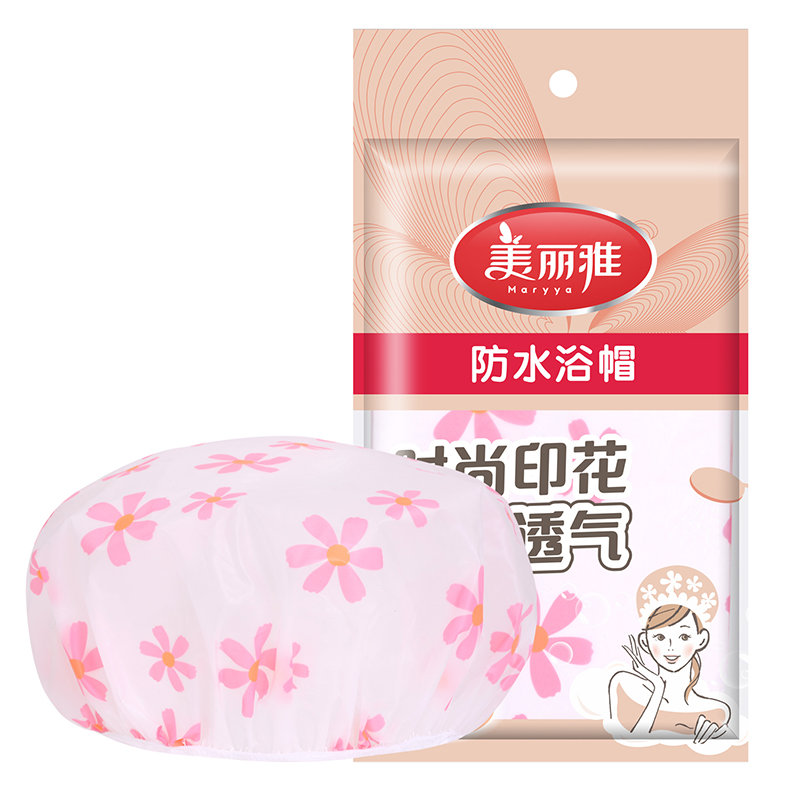 Beautiful elegant waterproof bath hat Adult female section Fashion bathing hat kitchen Anti-smoke dyeing and hair hat washing hair hat bathing cap
