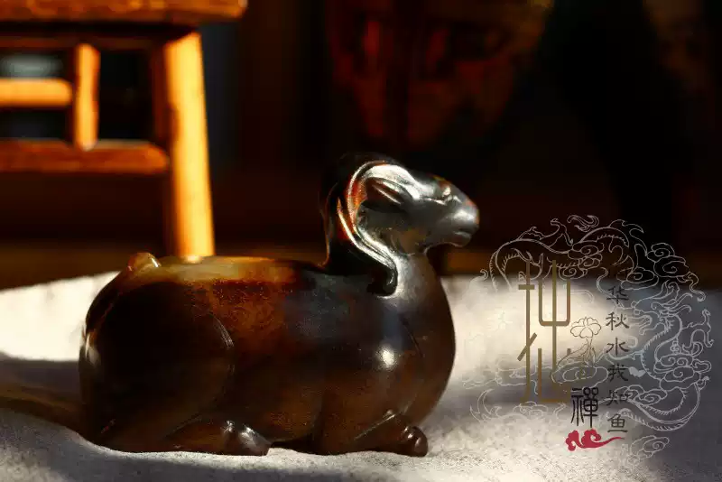 私藏古玉和田白玉水銀沁漢代圓雕玉羊陳設擺件臥羊-淘寶Taobao | 天貓Tmall