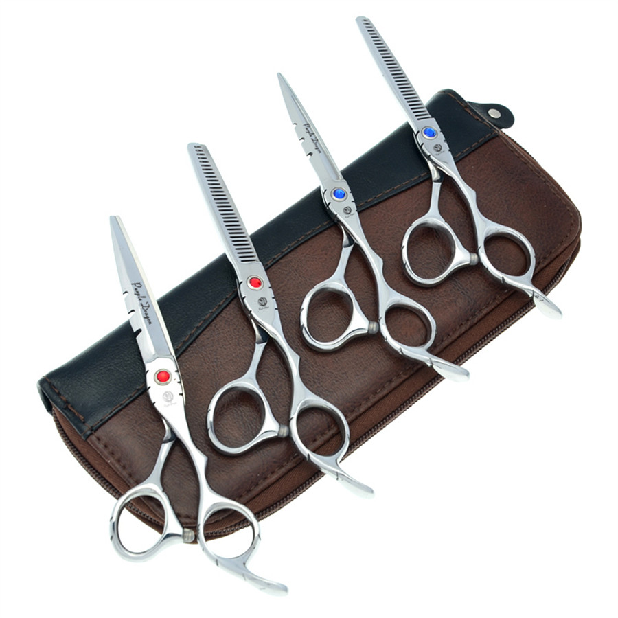 Purple dragon bangs thinning haircut scissors flat cutting teeth cutting bangs thinning household children's special hairdressing scissors set