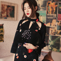 One two custom improved cheongsam women fashion retro new slim dress temperament 2020 long three cut plum