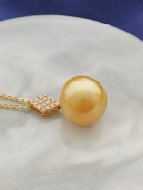 Jewelry designer Ya Ren works A75 Nanyang gold bead pendant natural thick gold mirror light brilliant color 18K gold