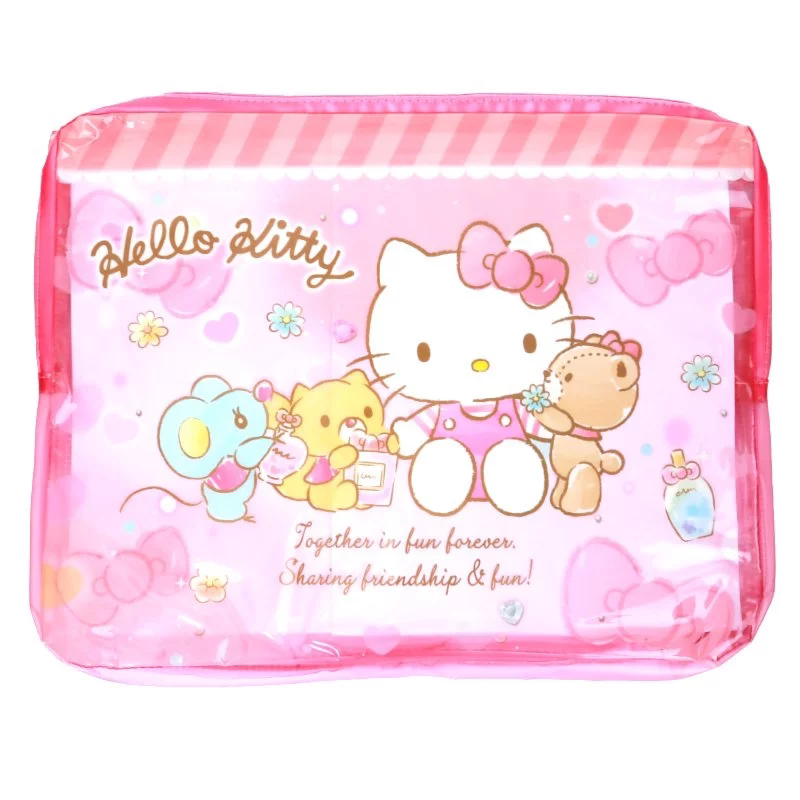 Hong Kong genuine Kitty Gemini corner biocrayon small new PVC zipper file large capacity storage bag