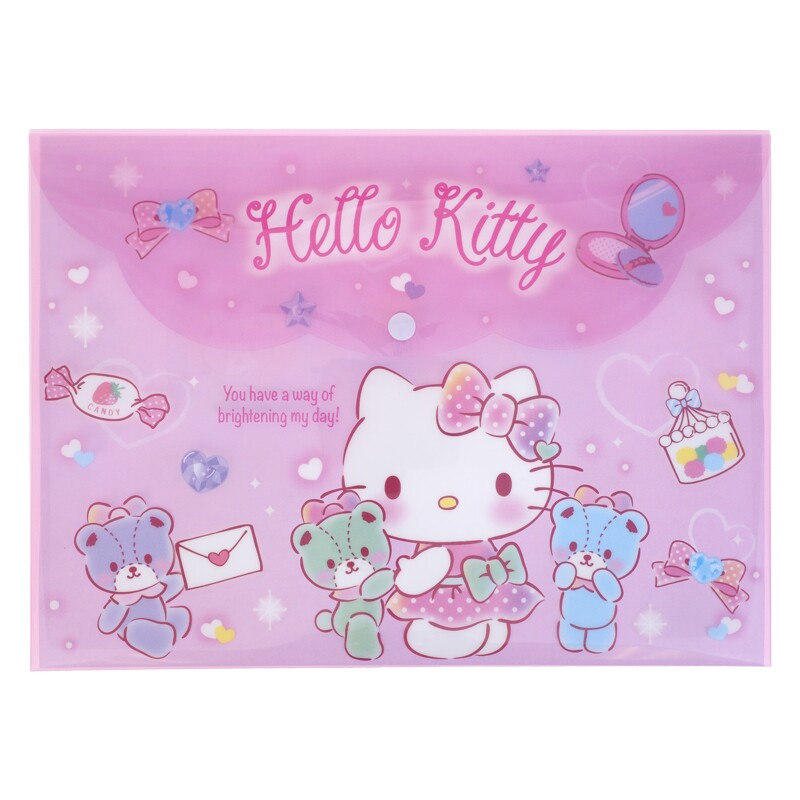 Hong Kong's genuine large ear dog Twin Neutron Star Soup Maz Cute Office Students use folder A4 button to collect the bag