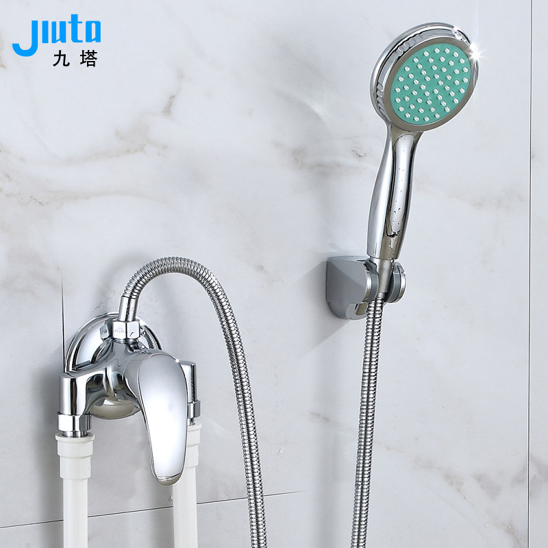 All copper shower faucet bathroom cold and hot tap mixed valve bath faucet bath faucet bathroom shower suit