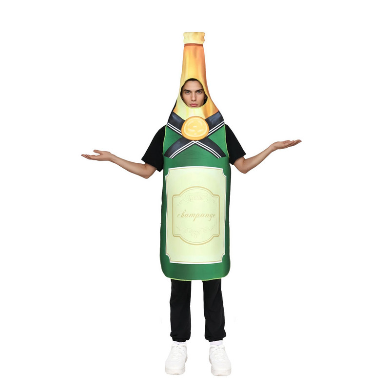 Halloween Funny Bottle Cos Champagne Sparkling Wine Adult Performance Costume Company Annual Meeting Party Birthday Prank Halloween Funny Bottle Cos Champagne Sparkling Wine Adult Performance Costume Company Annual Meeting Party Birthday Prank