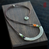 «Малыш» Shuanglong Guard Dragon Bend Note Jade Jade Natural Cargo Emerald Culd Ab056