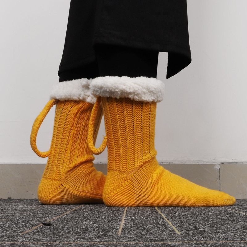 Funny Creative Beer Mug Autumn and Winter Knitted Thickeneded Floor Socks for Men and Women European and American Fun Christmas and Halloween Gifts Funny Creative Beer Mug Autumn and Winter Knitted Thickeneded Floor Socks for Men and Women European and American Fun Christmas and Halloween Gifts
