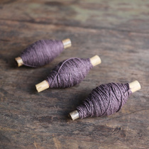 Grass and wood plant dyeing embroidery thread Thorn thread hand-sewn patchwork cotton thread light gray purple traditional hand made