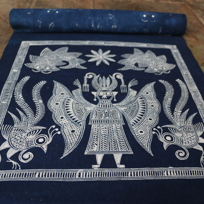 倚山人 | Guizhou Qiandongnan Batik Batik Totem Blue Dye