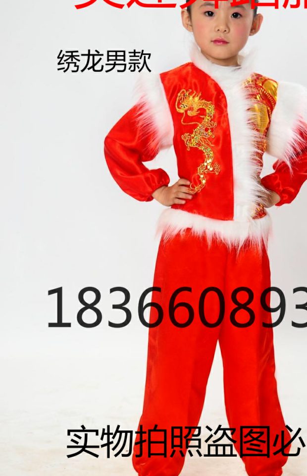 Trẻ em mới Năm mới khai mạc trang phục màu đỏ mùa đông đèn lồng đỏ biểu diễn quần áo Trung Quốc thắt nút lễ hội khiêu vũ cô gái shop thời trang trẻ em