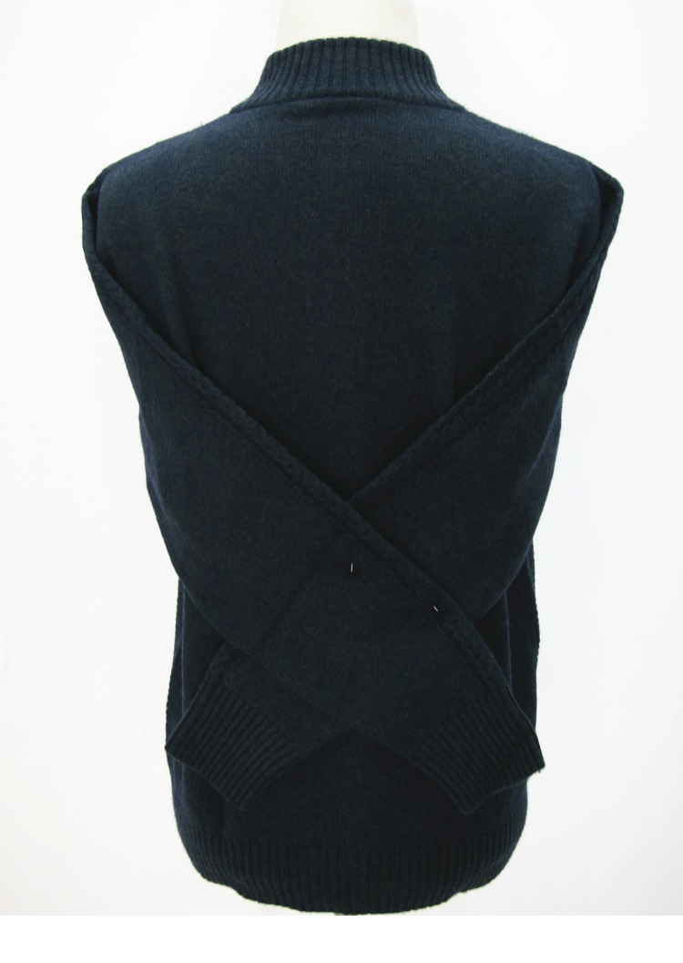 2018 mùa thu và mùa đông trung niên áo len cashmere của cha áo thun nam