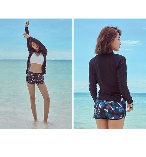 Cặp đôi thể thao chia tay áo tắm wetsuit sứa quần áo lướt nữ áo tắm ba mảnh dây kéo - Vài đồ bơi đồ đôi di biển	