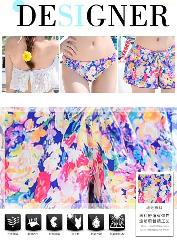 Áo tắm ba mảnh của phụ nữ Hàn Quốc bikini chia đôi hakama hơi trống kênh vệ tinh cung cấp nước và phân bón - Bikinis