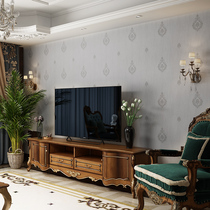Simple European seamless wall cloth jacquard wall cloth Modern bedroom living room background wall TV wall 3D embroidery non-woven fabric