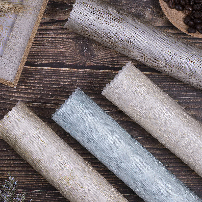 2018 American Thickened Jacquard color Chaotic Silk Mottled Living Room Seamless Wall Cloth Pure Color Waterproof Retro High-end Bedroom