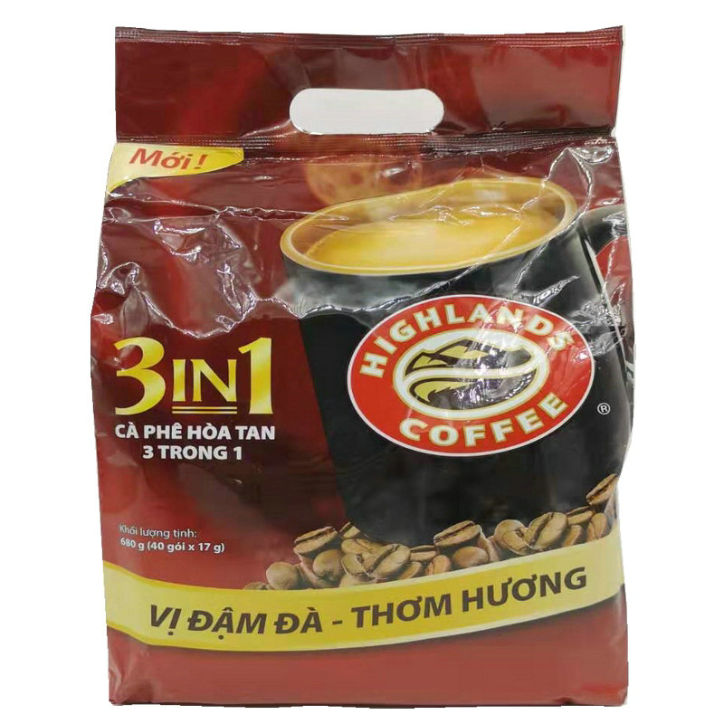 Vietnam Highlands Highlands Three-in-one Coffee Instant Refreshing Work students Wake Brain Milk Aroma 850 gr