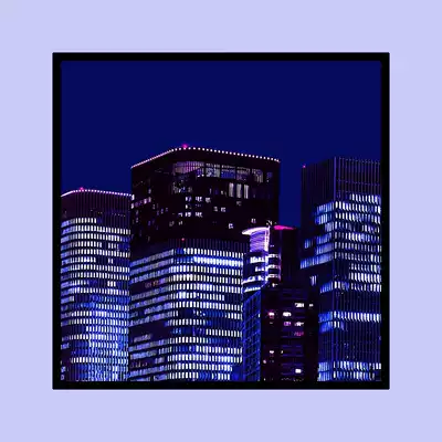 Nostalgic Starlight Cyberpunk New York Tokyo bustling city night scene citypop steam wave decorative painting