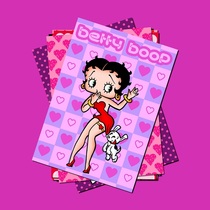 A variety of retro cartoon old man Lolita Betty Miss clay cool hot girl poster steam wave decoration photo background