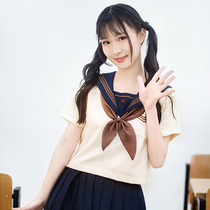 Japanese student uniform genuine jk uniform sailor uniform thick blue two summer clothes Class clothes basic long dress suit